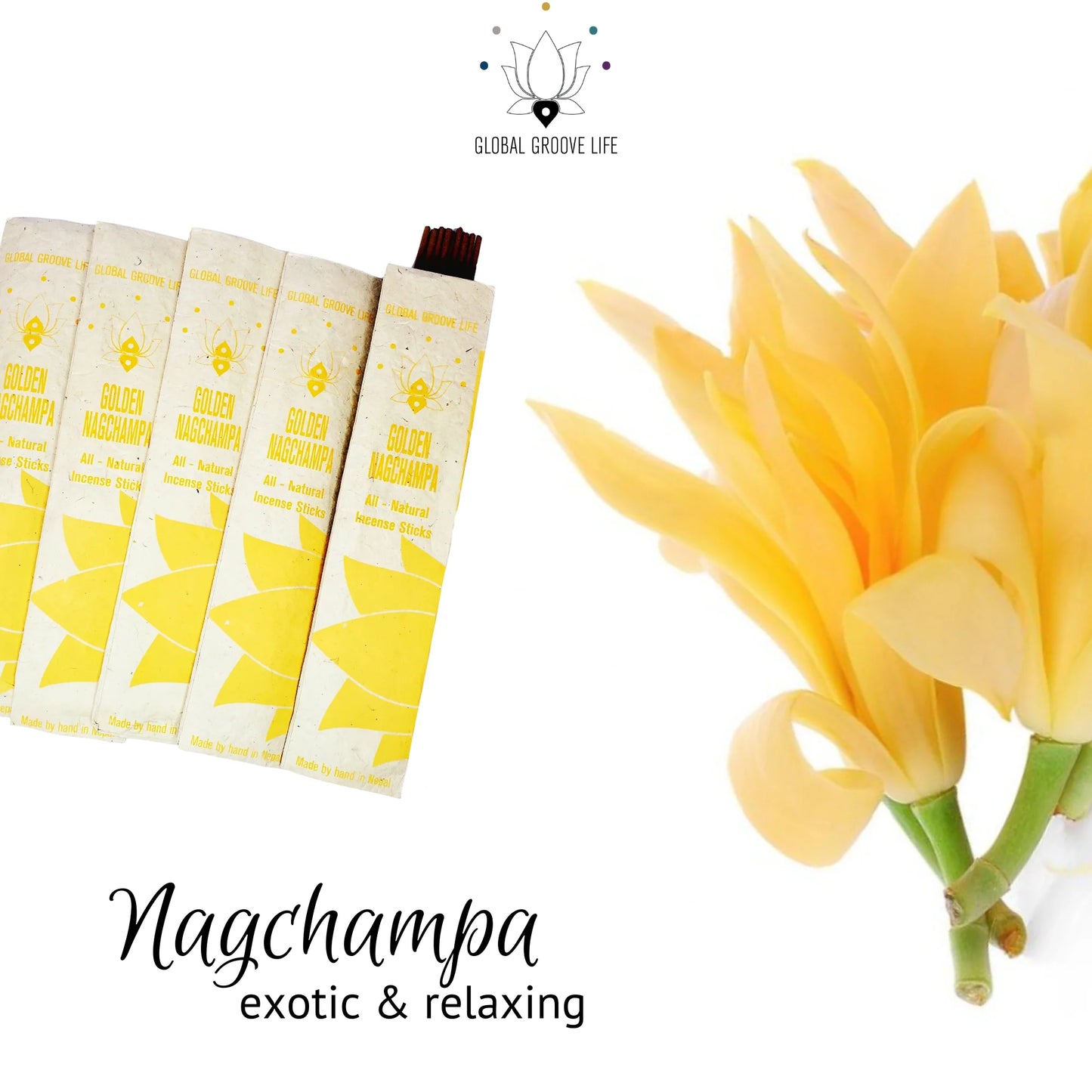 Nag Champa Incense Natural Aromatic Incense Sticks – 150 Count (10 Packs of 15)