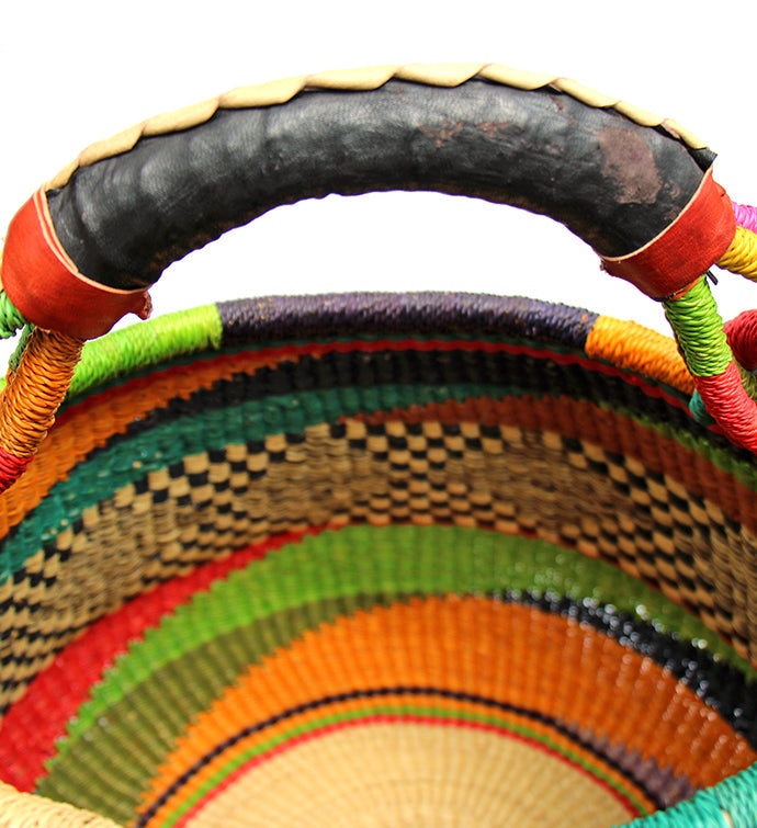 Panier de marché Bolga Pot Design, couleurs mélangées