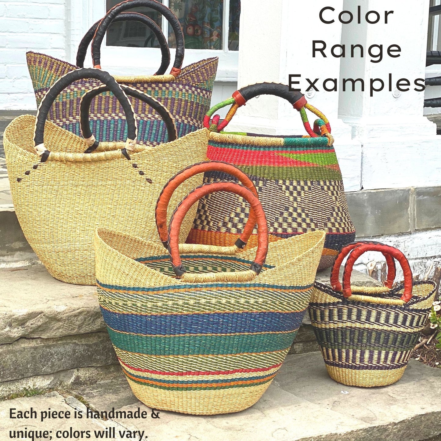 Panier de marché Bolga Pot Design, couleurs mélangées
