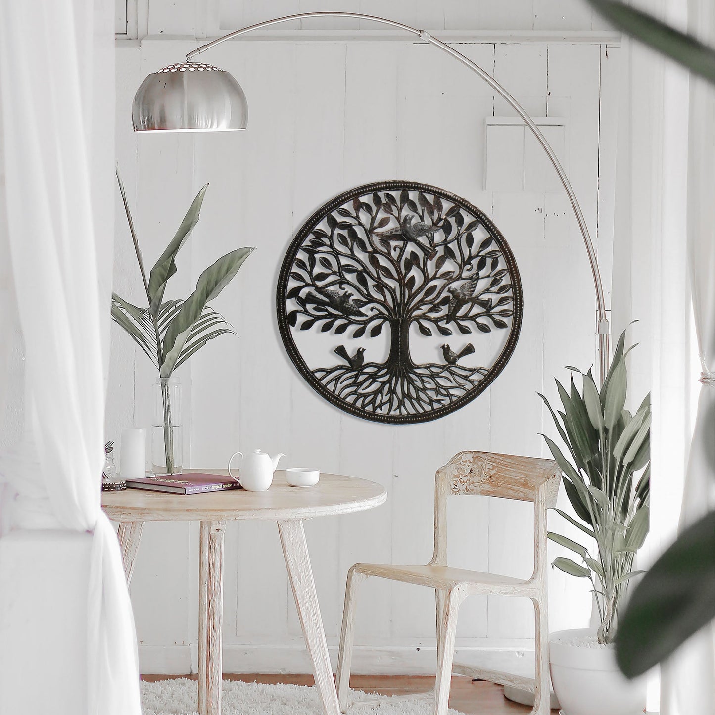 Tableau Arbre de Vie Oiseaux sur Racines - Croix des Bouquets