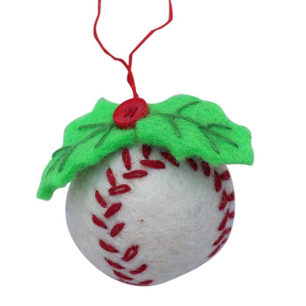 Ornement en feutre de baseball - Global Groove (H)