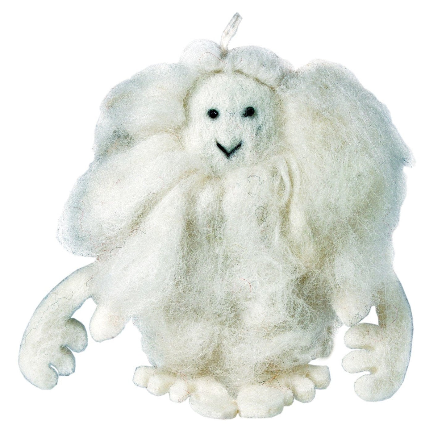 Ornement Yeti en feutre blanc - Wild Woolies (H)