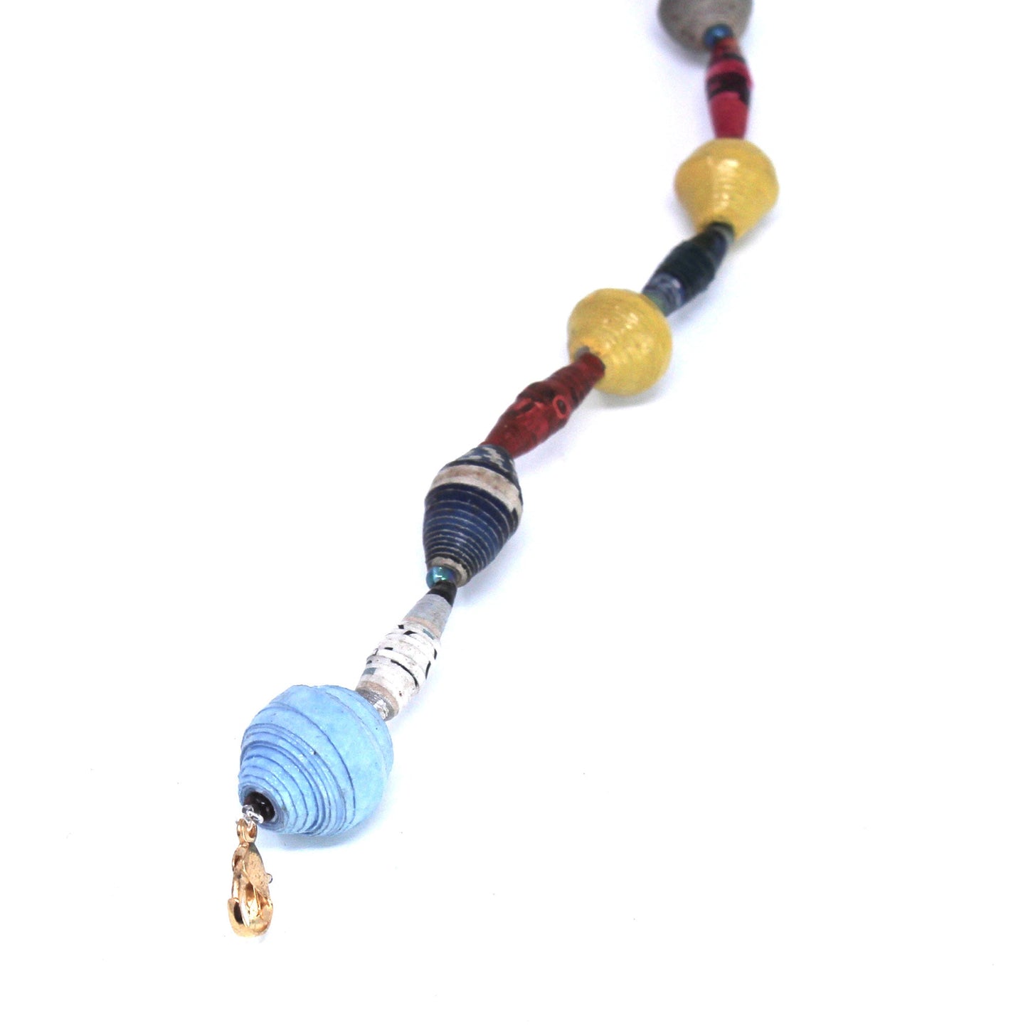 Chaîne de perles en papier pour masque facial/lunettes, formes mixtes colorées