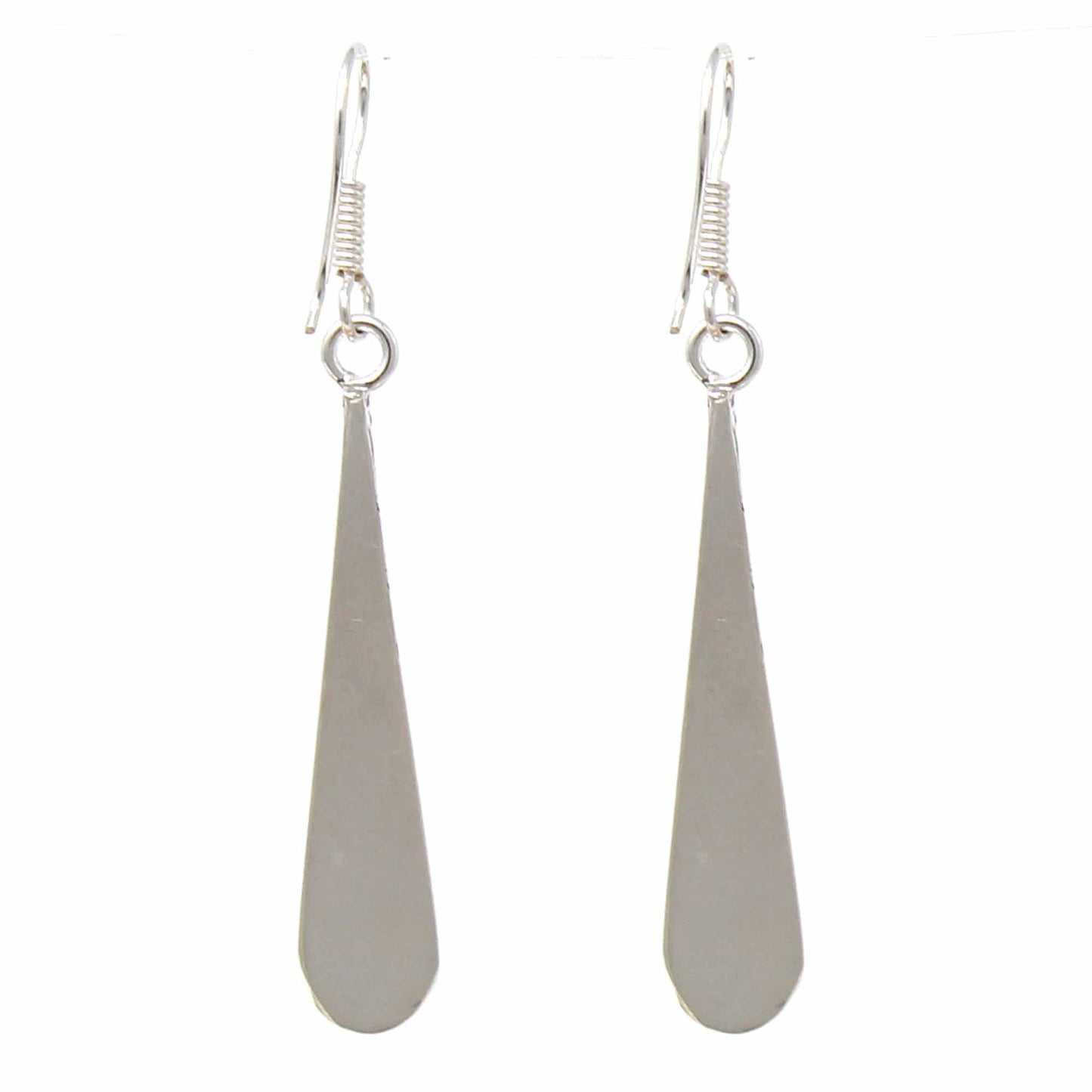 Boucles d'oreilles en forme de larme allongée en forme de coquille de palourde rose