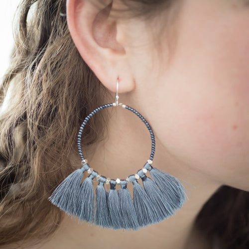 Boucle d'oreille Le Rêveur, Acier - Aide par le commerce