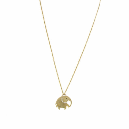 Collier en laiton avec pendentif éléphant