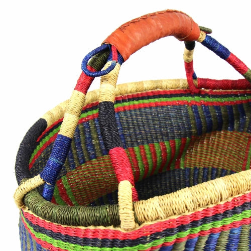Panier de marché Bolga, grand - Couleurs mélangées