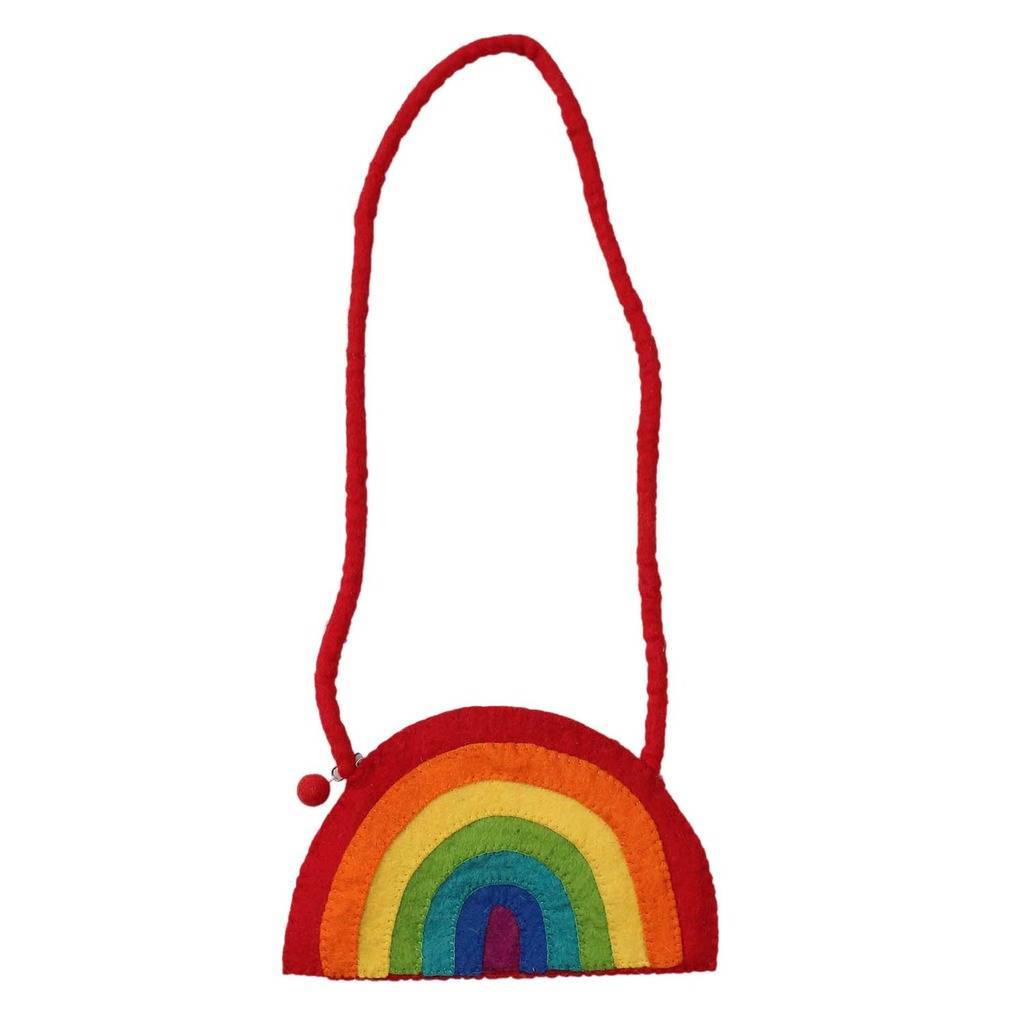 Sac à bandoulière arc-en-ciel en feutre - Global Groove