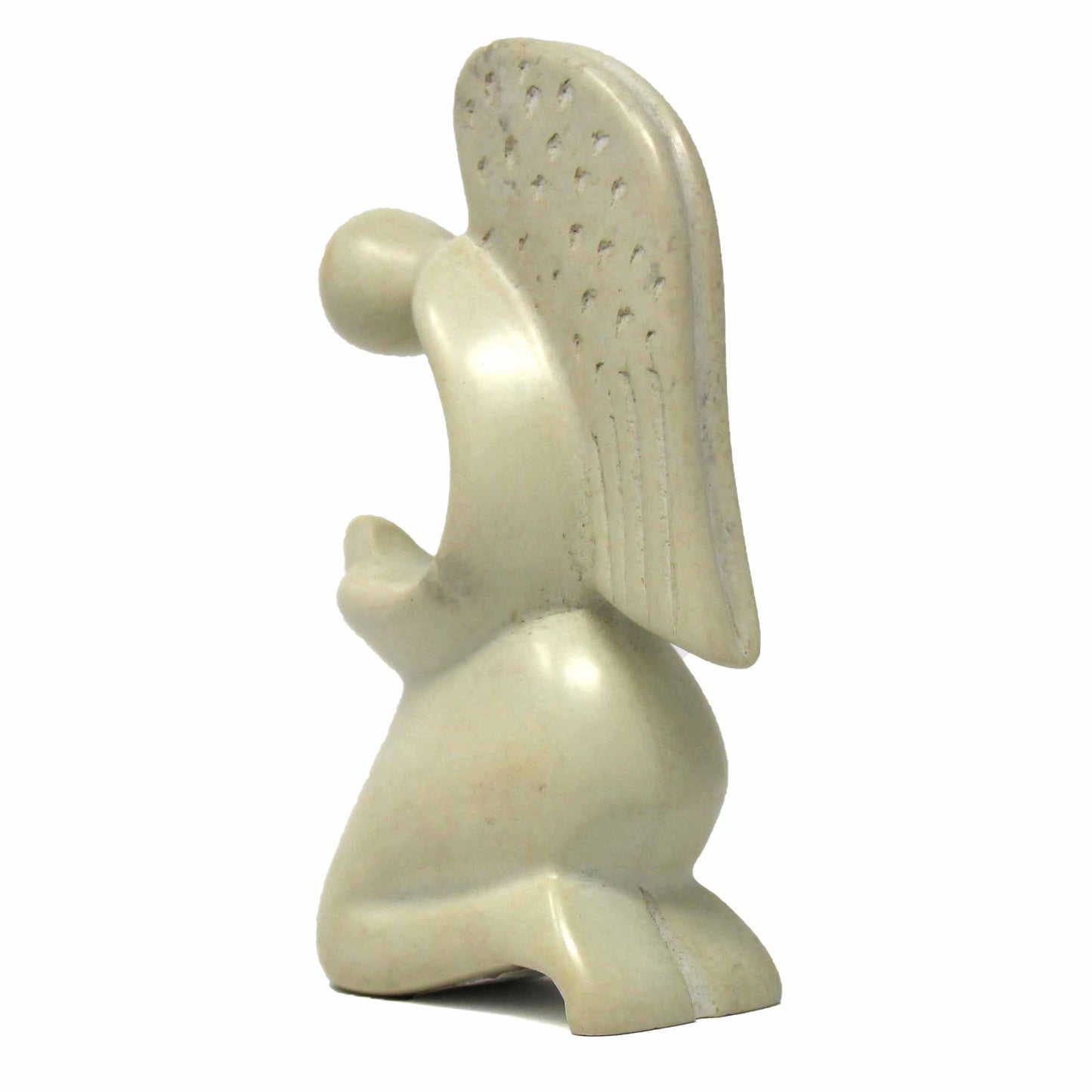 Sculpture en pierre de savon d'ange priant - Pierre naturelle