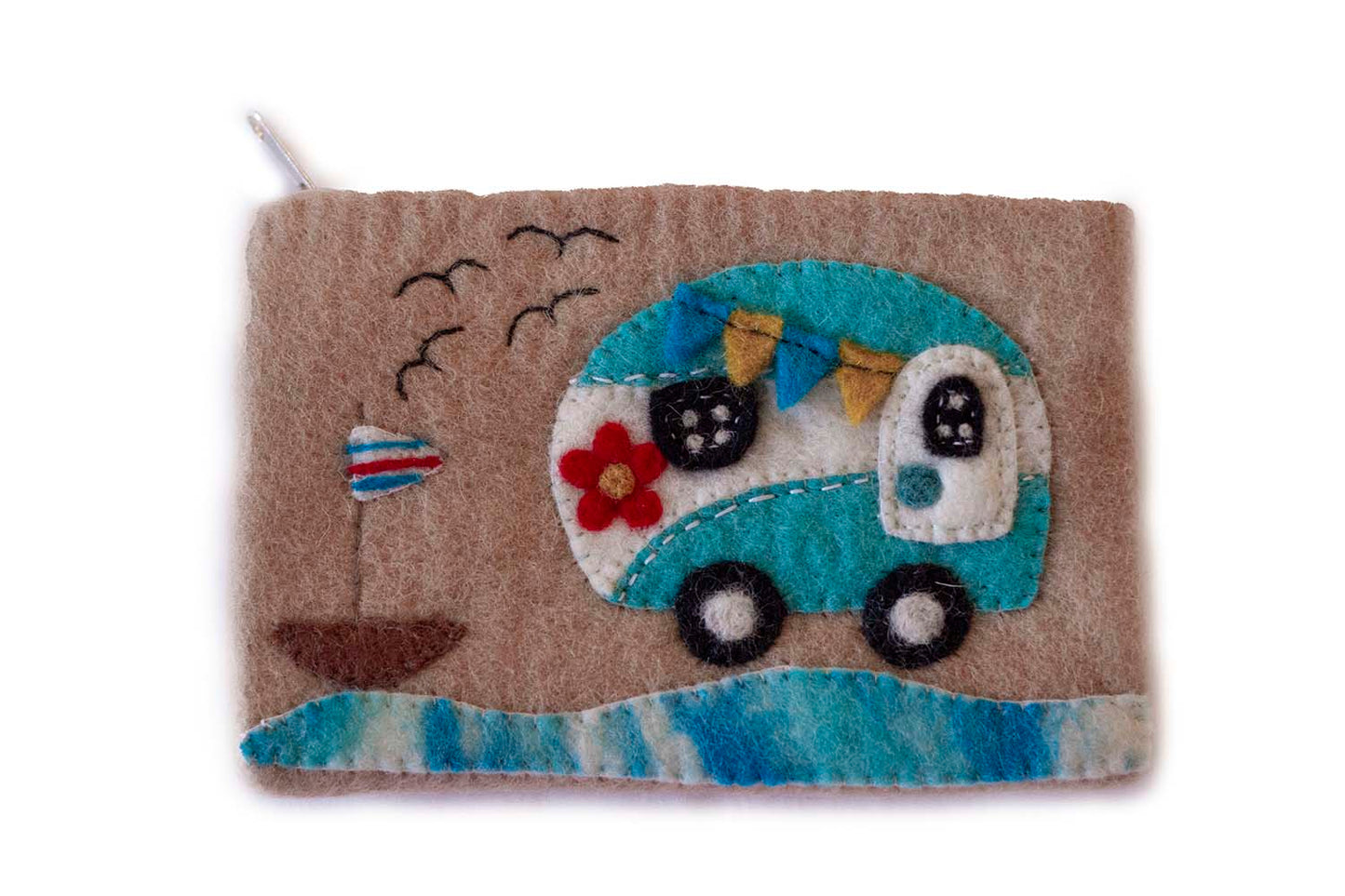 Feutre fabriqué à la main : pochette de camping-car