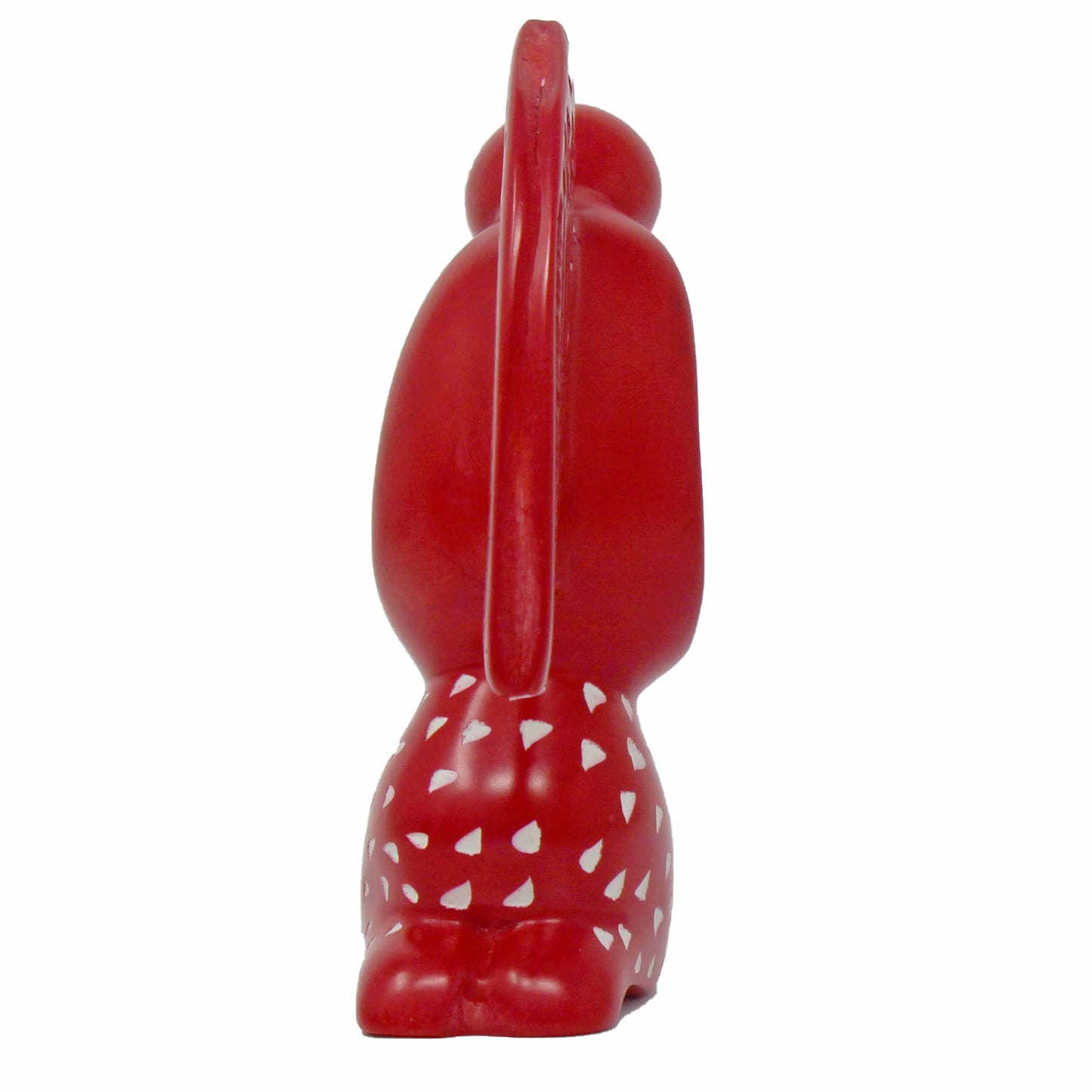 Sculpture en stéatite d'ange priant - Finition rouge