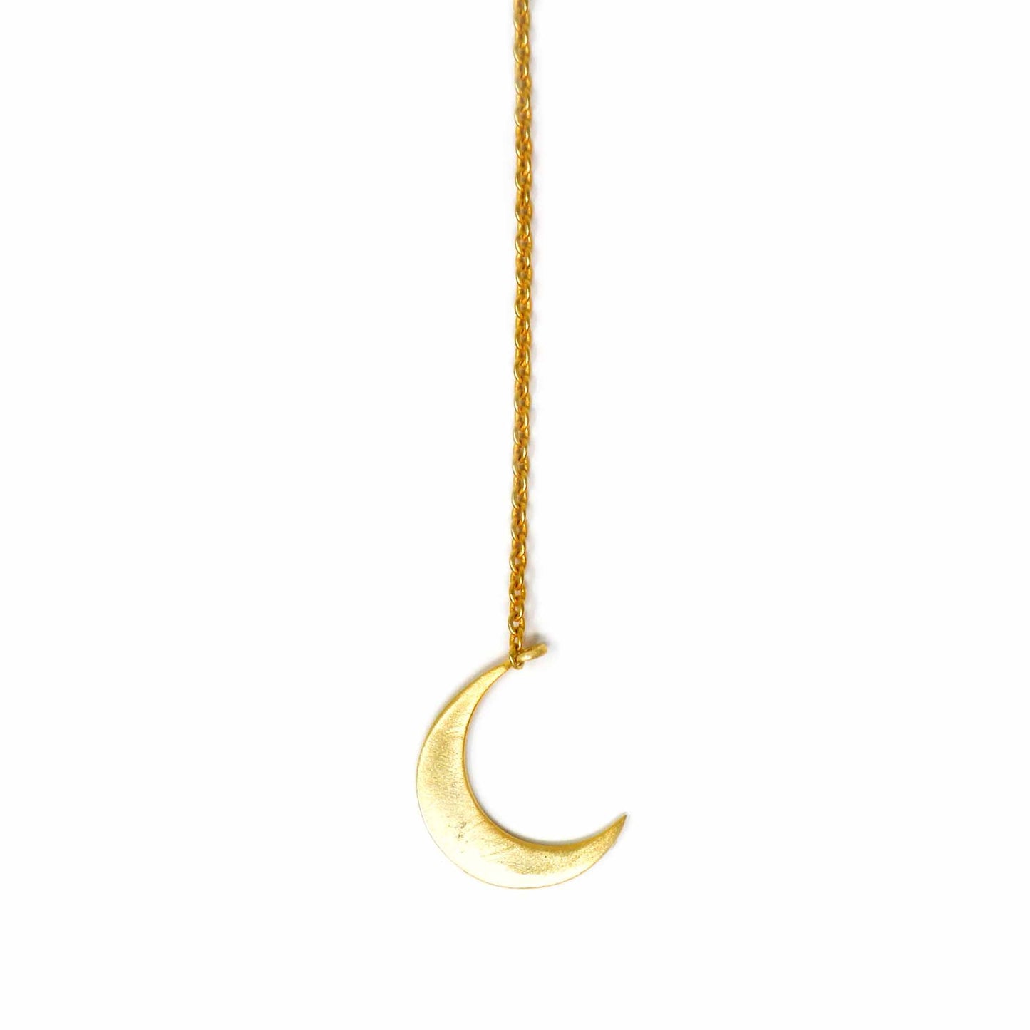 Collier pendentif croissant de lune doré