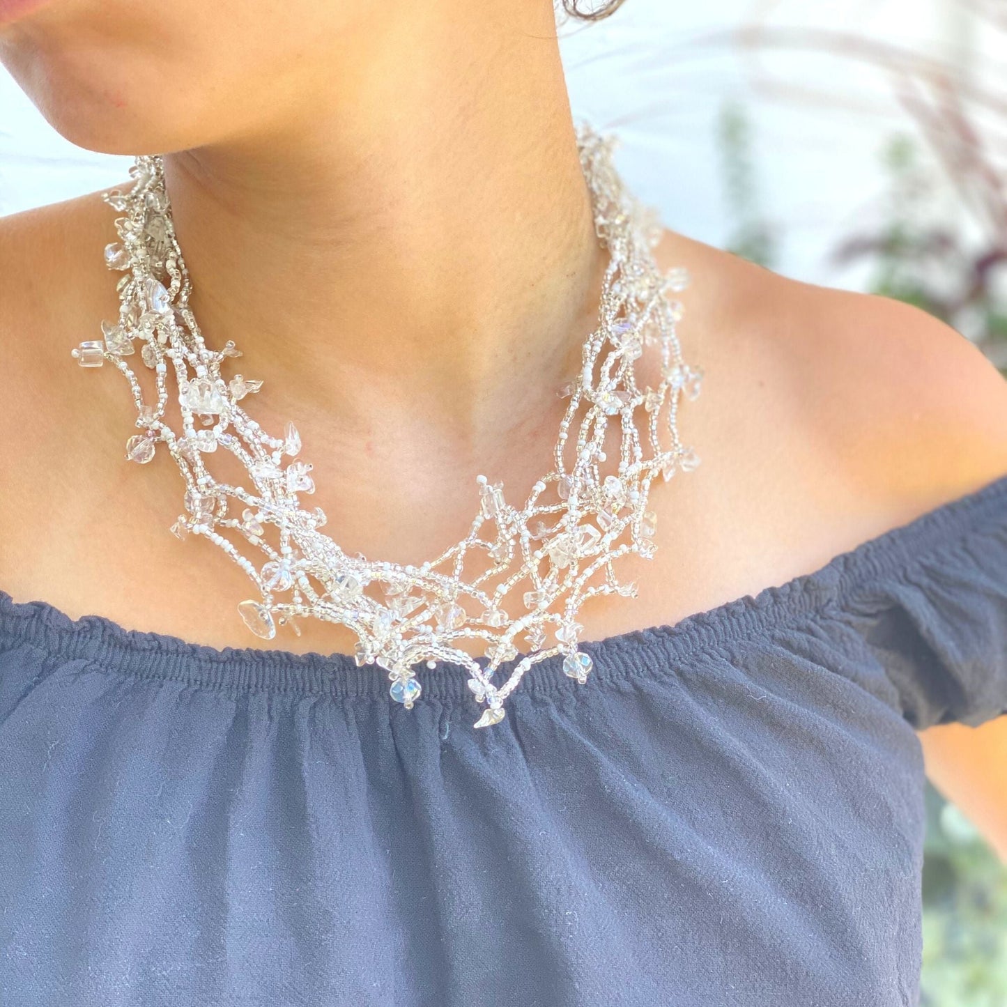 Collier Grosses Pierres - Argent