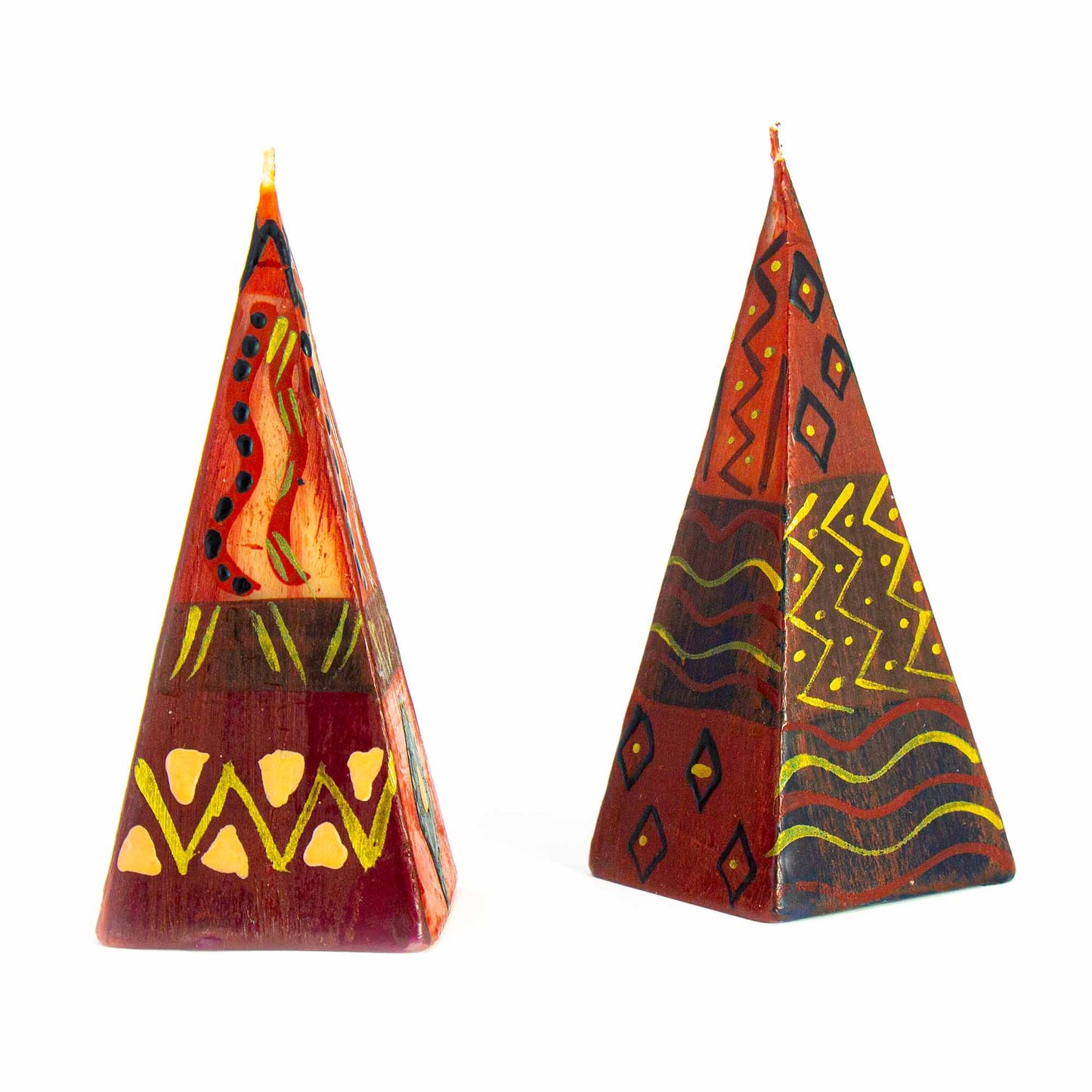 Bougies pyramidales, coffret de 2 (conception Bongazi)