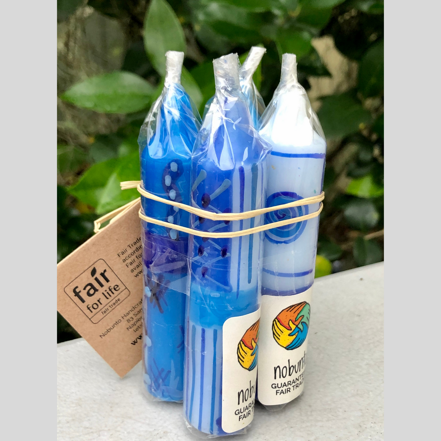 Hand-Painted 4" Dinner or Shabbat Candles, Set of 4 (Feruzi Design)