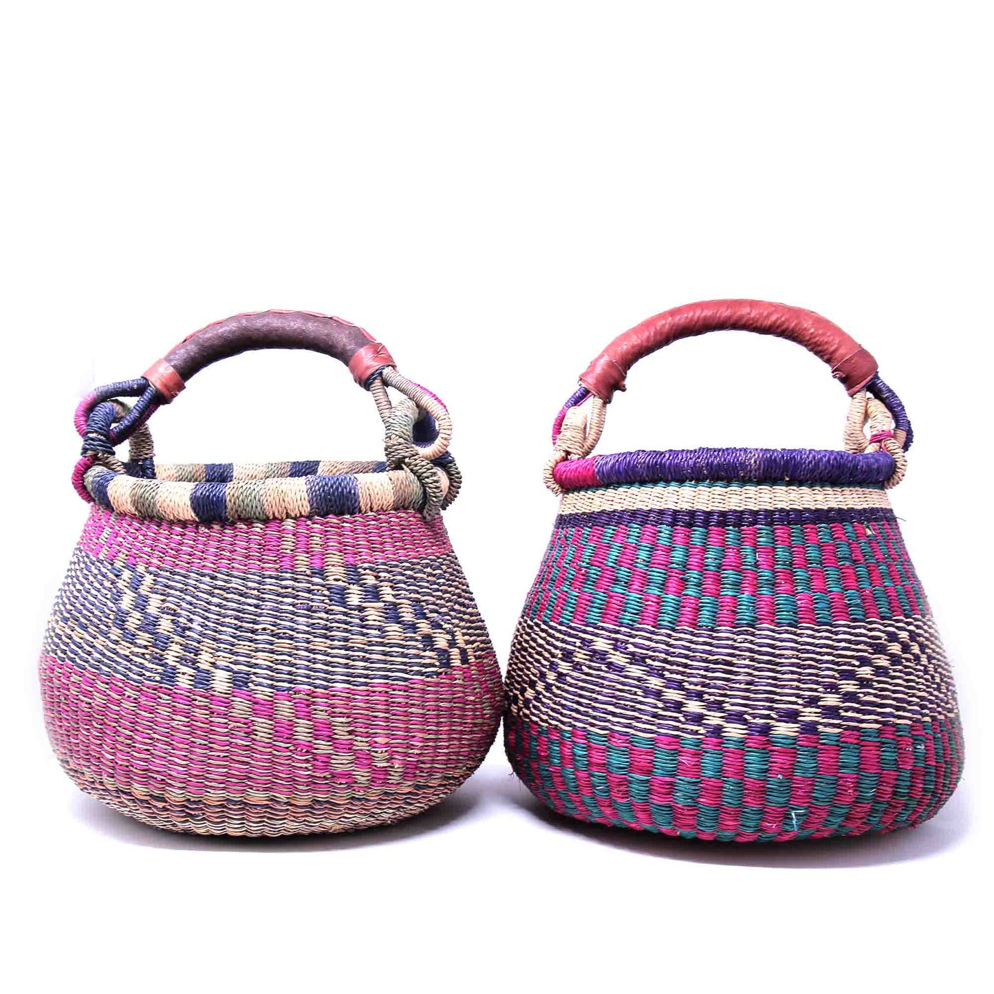 Petit panier pour pot Bolga - Couleurs mélangées