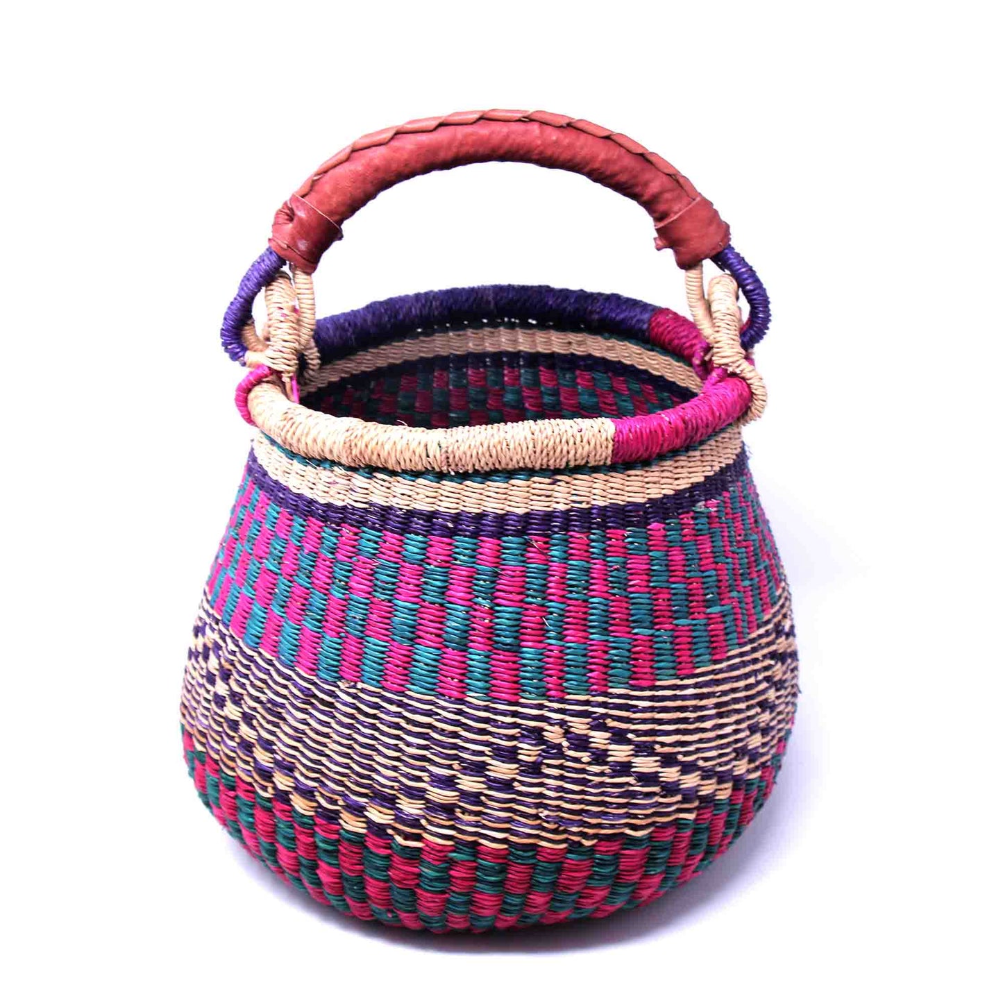 Petit panier pour pot Bolga - Couleurs mélangées