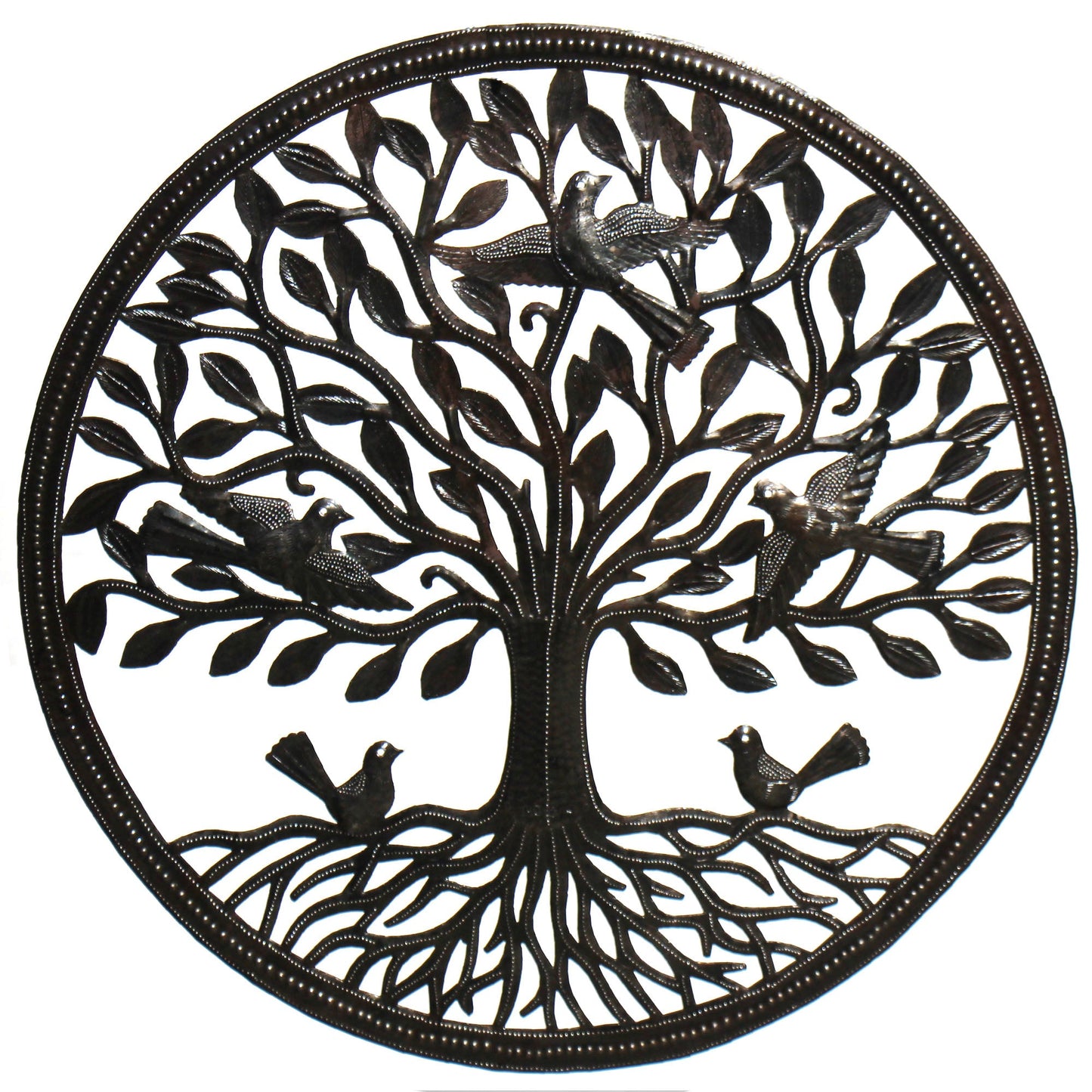 Tableau Arbre de Vie Oiseaux sur Racines - Croix des Bouquets