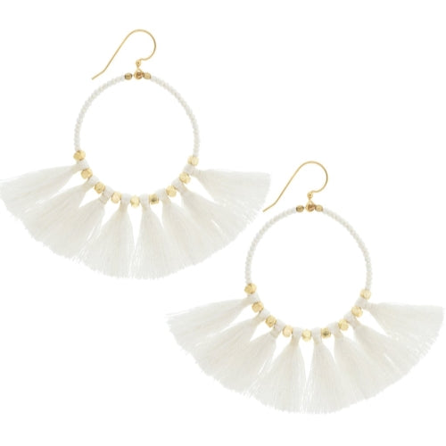 Boucle d'oreille The Dreamer, crème - Aide par le commerce