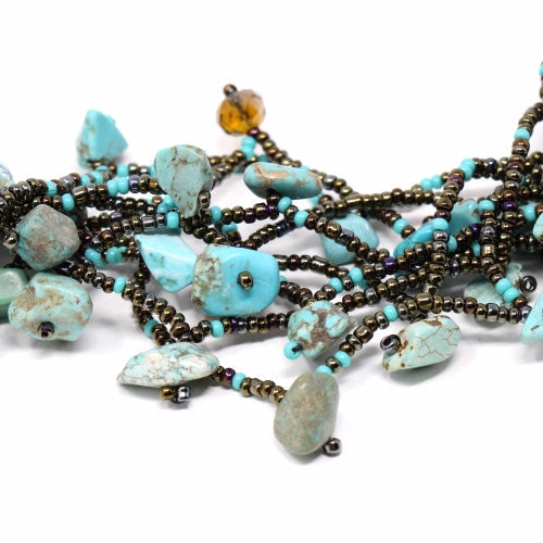 Collier en grosses pierres - Turquoise - Lucias Imports (J)