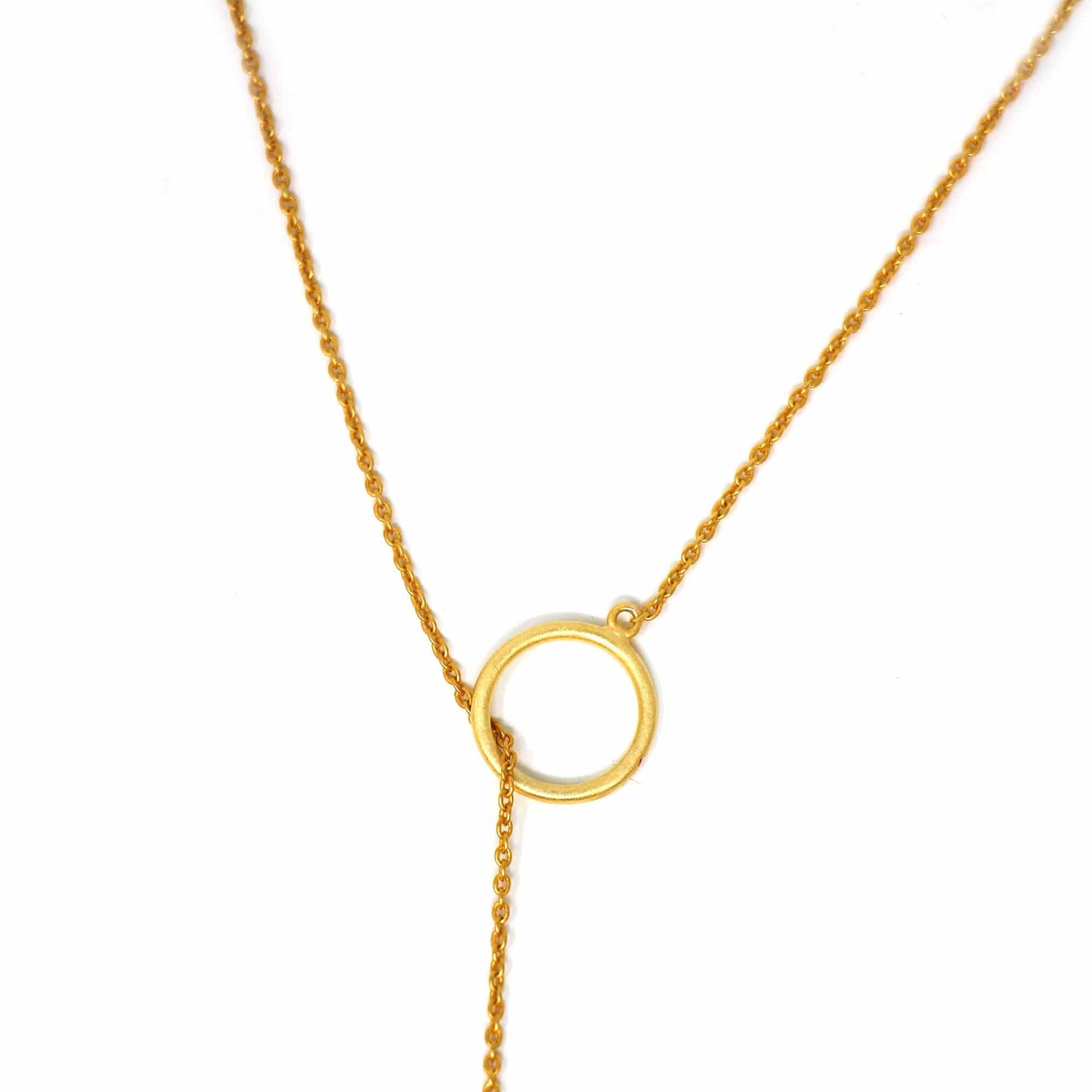 Collier pendentif croissant de lune doré