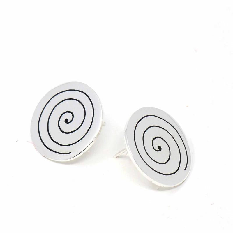 Boucles d'oreilles Puces, Spirales