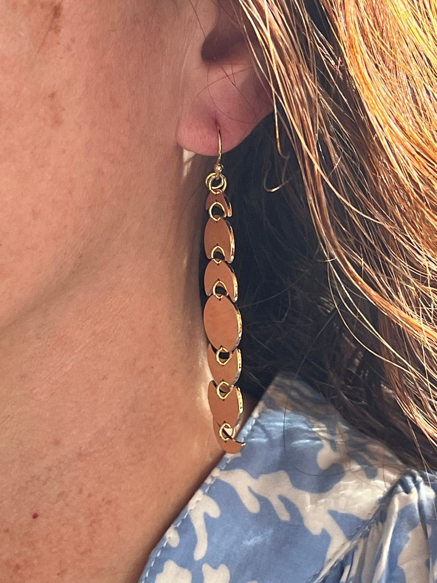 Luna Earring: Gold | Moon phases | BOHO | Dangle earring | Vacation| Festival | Bridesmaids gift| Moon | Celestial | handmade earrings