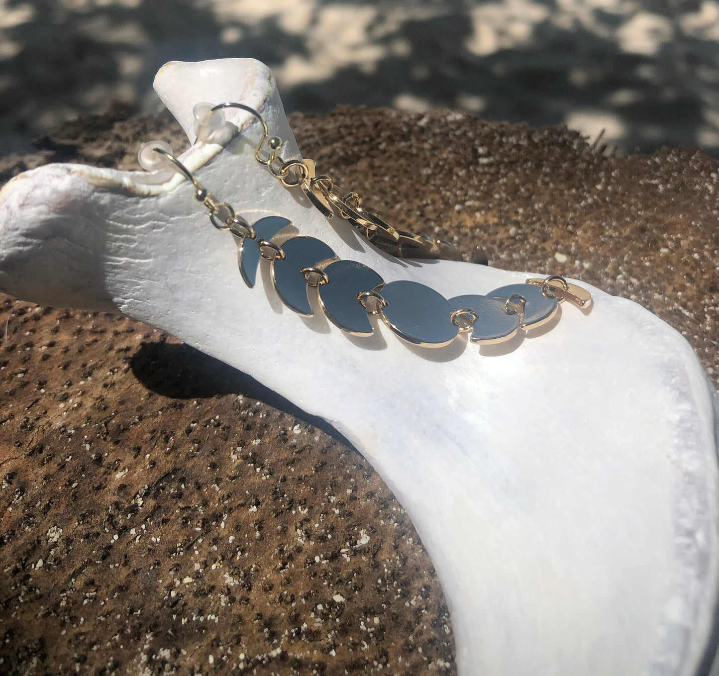 Luna Earring: Gold | Moon phases | BOHO | Dangle earring | Vacation| Festival | Bridesmaids gift| Moon | Celestial | handmade earrings