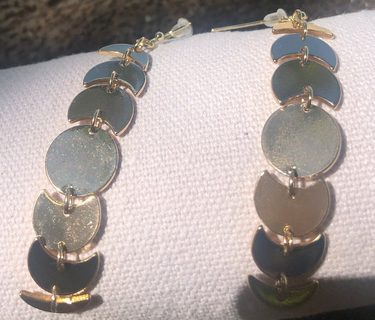 Luna Earring: Gold | Moon phases | BOHO | Dangle earring | Vacation| Festival | Bridesmaids gift| Moon | Celestial | handmade earrings