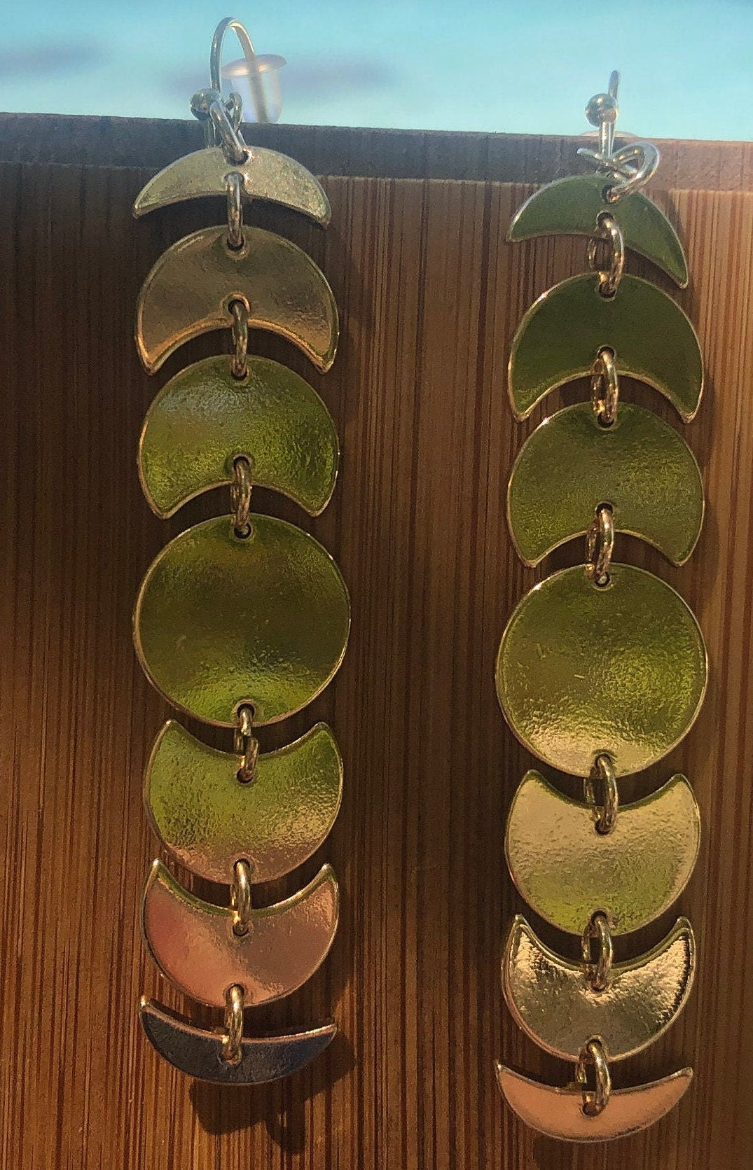 Luna Earring: Gold | Moon phases | BOHO | Dangle earring | Vacation| Festival | Bridesmaids gift| Moon | Celestial | handmade earrings