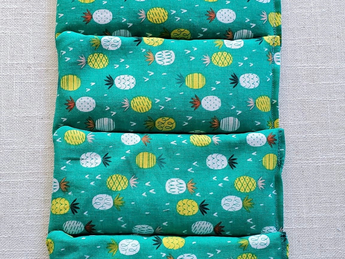 Therapeutic Hot Cold Pad | Pain Relief | Pineapple Print | Relaxation | Self Care| Millet Hot Cool pack | Bridesmaid gift | Teacher Gift |