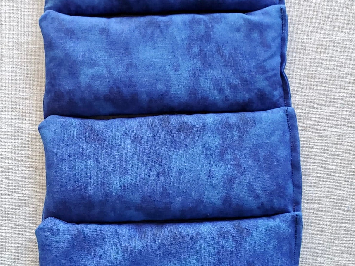 Hot Cold Pad | Microwaveable Hot Pack | Relaxation Pillow || Self Care | Spa | Handmade | Ocean Blue Print