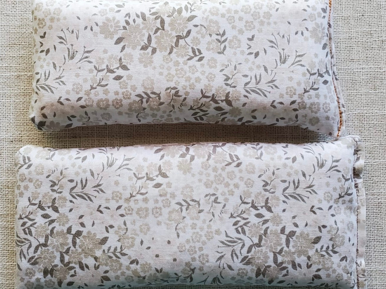 Therapeutic Hot Cold Pad | Microwaveable Hot Pack | Sinus Pillow | Headache relief Pillow | Self Care | Spa | Handmade | cream flowers