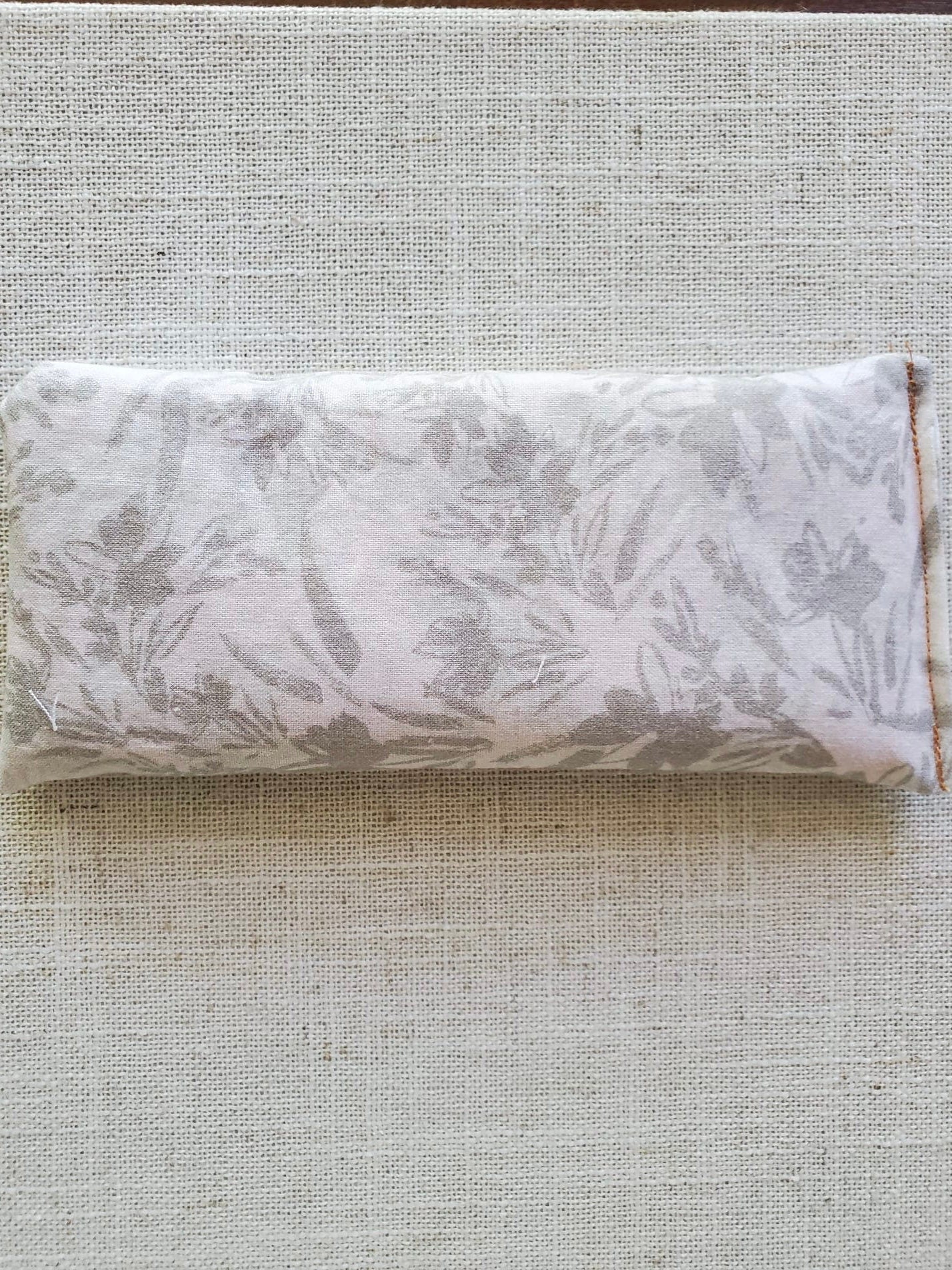 Therapeutic Hot Cold Pad | Microwaveable Hot Pack | Sinus Pillow | Headache relief Pillow | Self Care | Spa | Handmade | Beige flowers