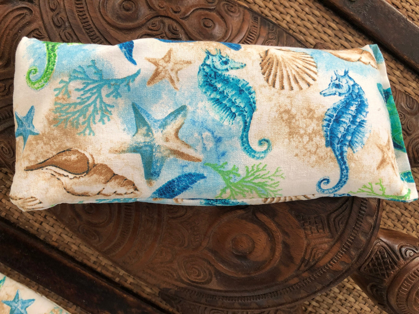 Therapeutic Hot Cold Pad | Microwaveable Hot Pack | Sinus Pillow | Headache relief Pillow | Self Care | Spa Day | Handmade | Sea Life