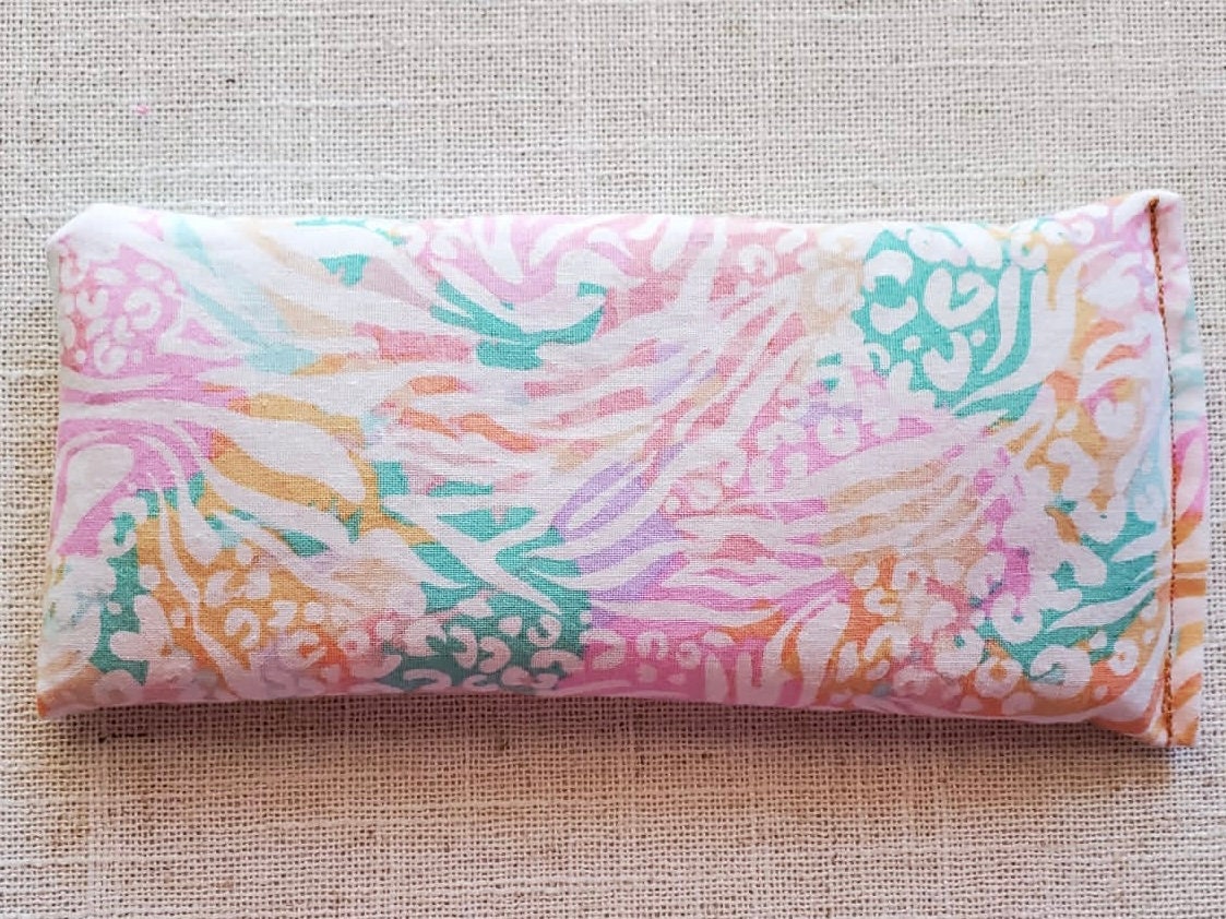 Therapeutic Hot Cold Pad | Microwaveable Hot Pack | Sinus Pillow | Headache relief Pillow | Self Care | Spa | Handmade | Coral Print