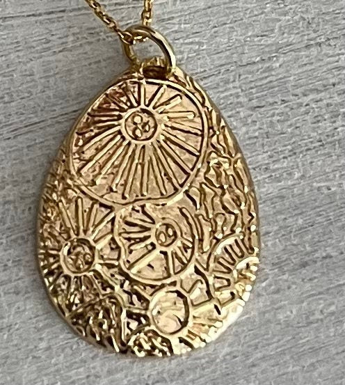 Sea Urchin Necklace Golden 14 K Gold Filled Necklace | Beach Vibes | adjustable cable chain round clasp | Layering Necklace