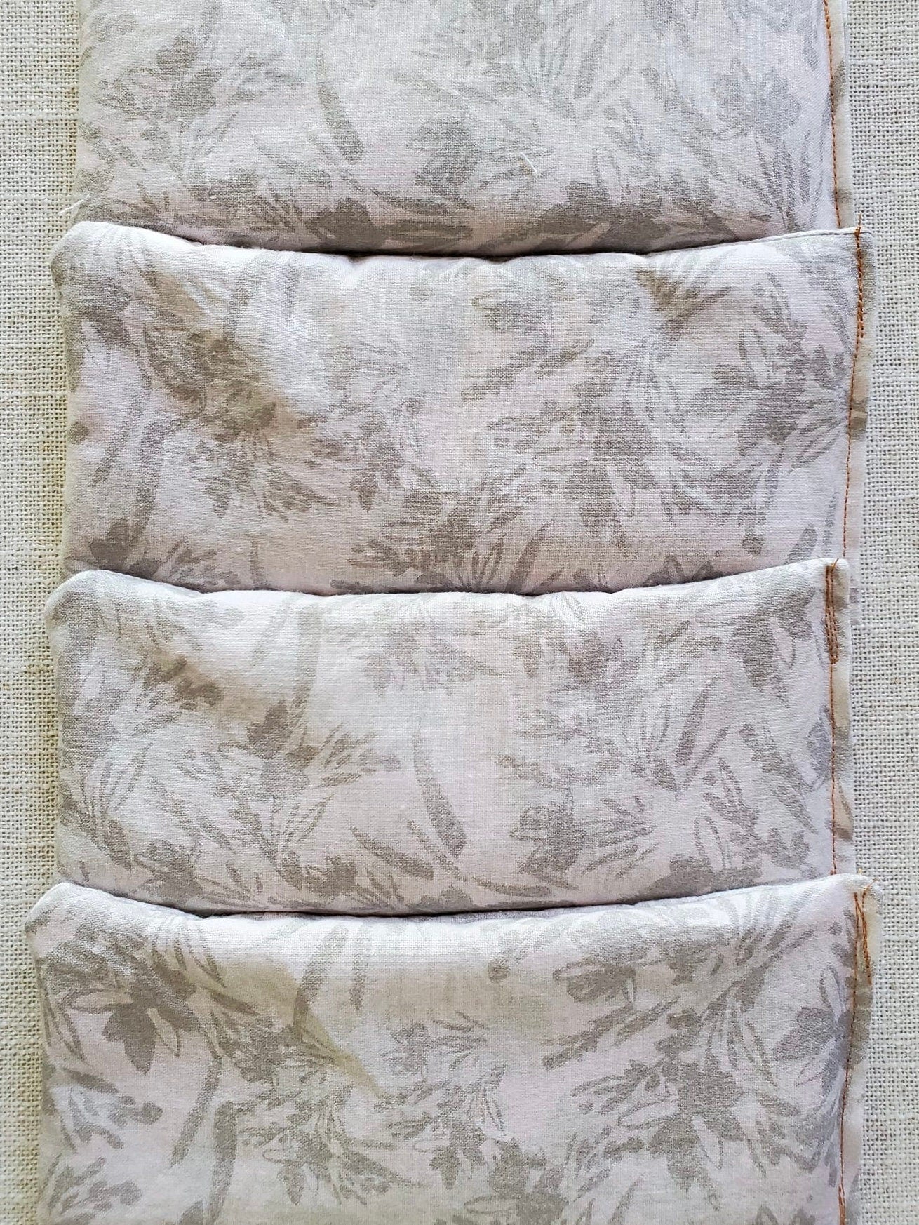 Therapeutic Hot Cold Pad | Microwaveable Hot Pack | Sinus Pillow | Headache relief Pillow | Self Care | Spa | Handmade | Beige flowers