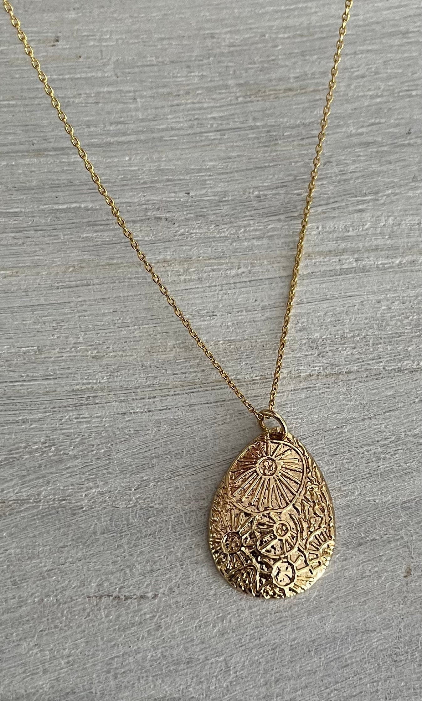 Sea Urchin Necklace Golden 14 K Gold Filled Necklace | Beach Vibes | adjustable cable chain round clasp | Layering Necklace