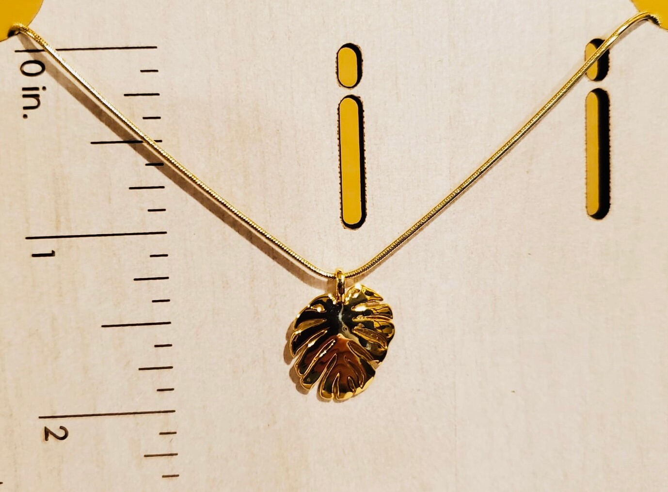 Gold Monstera leaf Necklace 14 K Gold Filled | tropical | Beach Vibes | adjustable cable gold filled cable chain | Layering Necklace