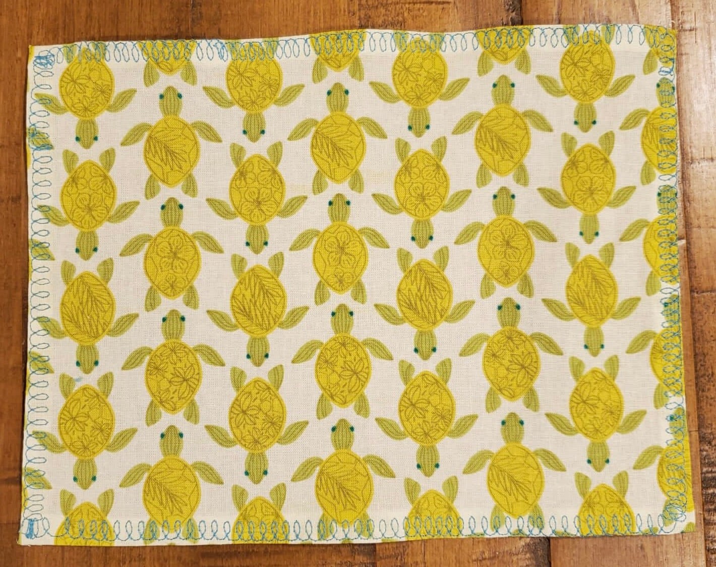 Cotton Napkins | Sea Turtle Print Travel Napkins | Set of 4 Reusable Napkins| Waste Free Cotton Napkins | Travel | Picnic | Camping |