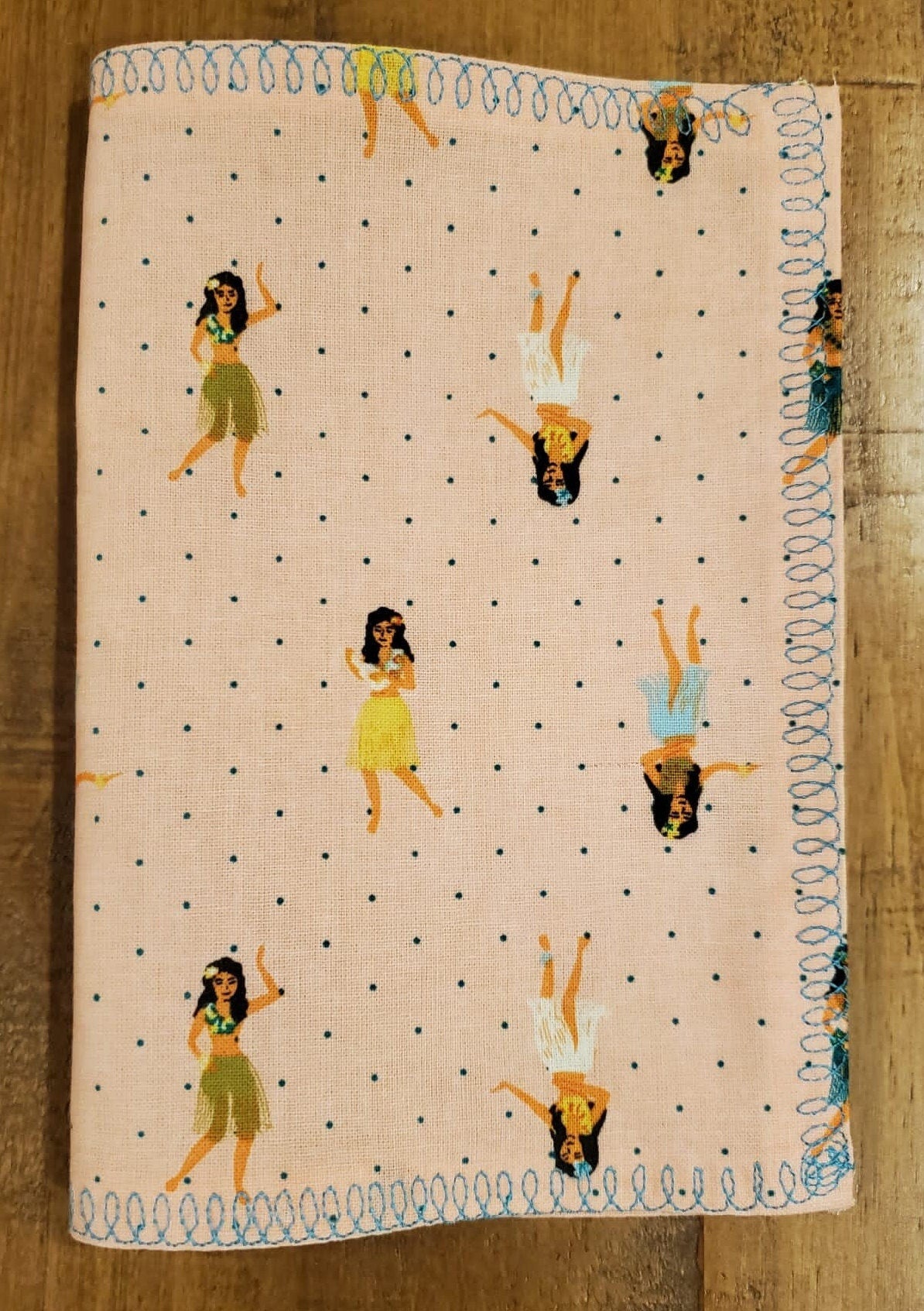 Cotton Napkins | Pink Hula Dancer Print Travel Napkins | Set of 4 Cotton Napkins | Waste Free Cotton Napkins| Picnic Napkins |