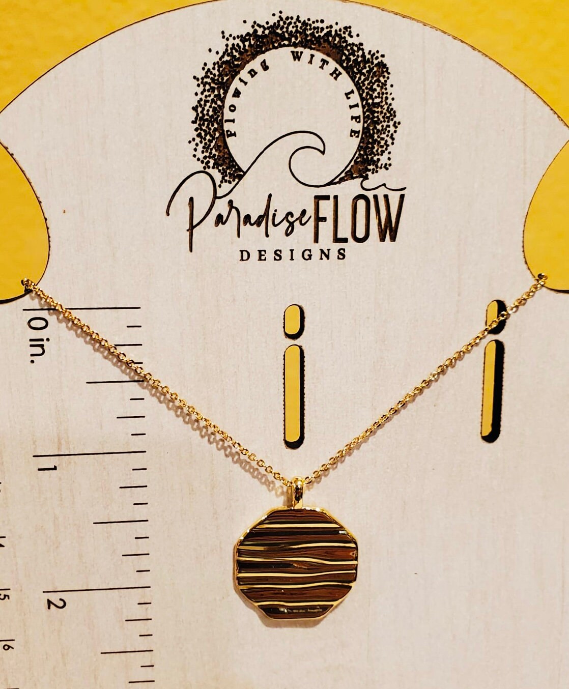 Gold Textured Hexagon Pendant Necklace 24K Gold Filled | adjustable cable gold filled cable chain | Layering Necklace
