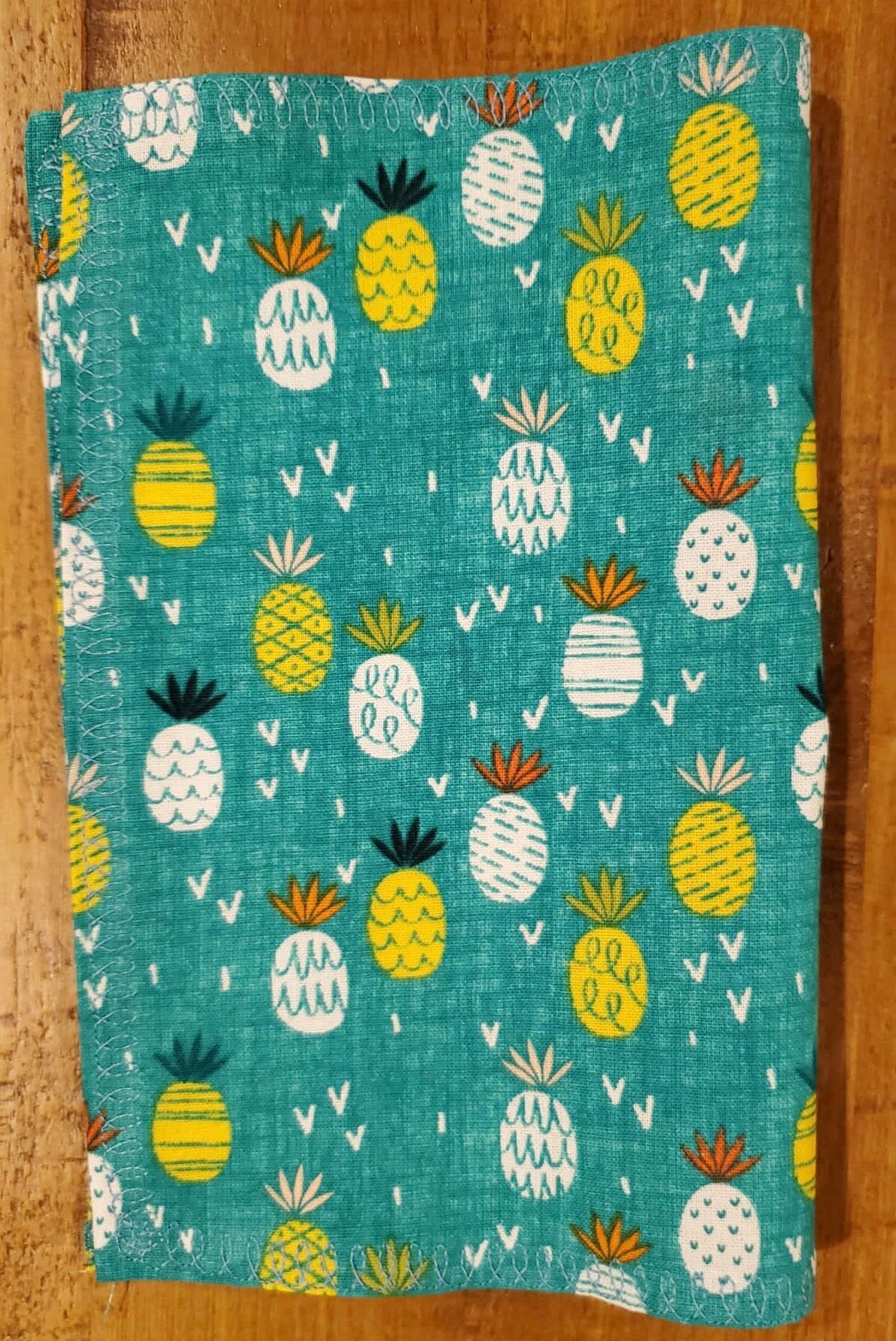 Cotton Napkins | Pineapple Print Travel Napkins | Set of 4 Reusable Napkins | Waste Free Cotton Napkins | Picnic Napkins | Camping Napkins
