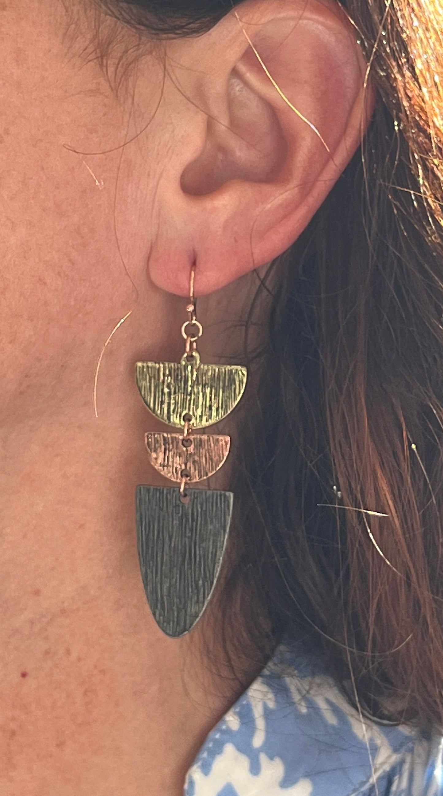 Otemanu Earring: Bridesmaid gift | Beach | Tropical Vibe | Dangle earring | Handmade jewelry | BOHO Festival | 18K gold plated earring