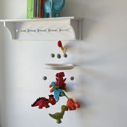 Dinosaur Volvano Nursery Felt Mobile