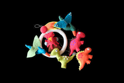 Dinosaur Volvano Nursery Felt Mobile