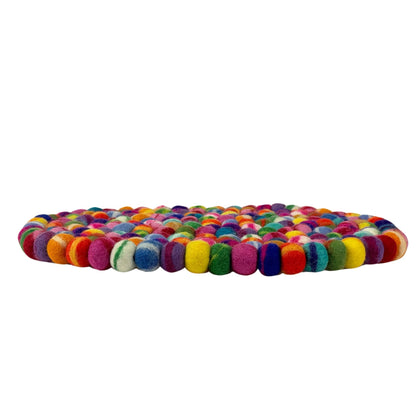 Felt Casserole Trivet, Rainbow Tie Dye