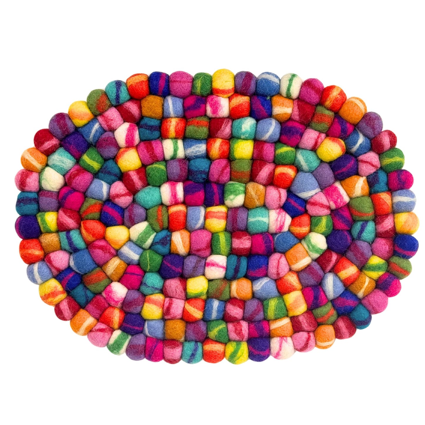 Felt Casserole Trivet, Rainbow Tie Dye