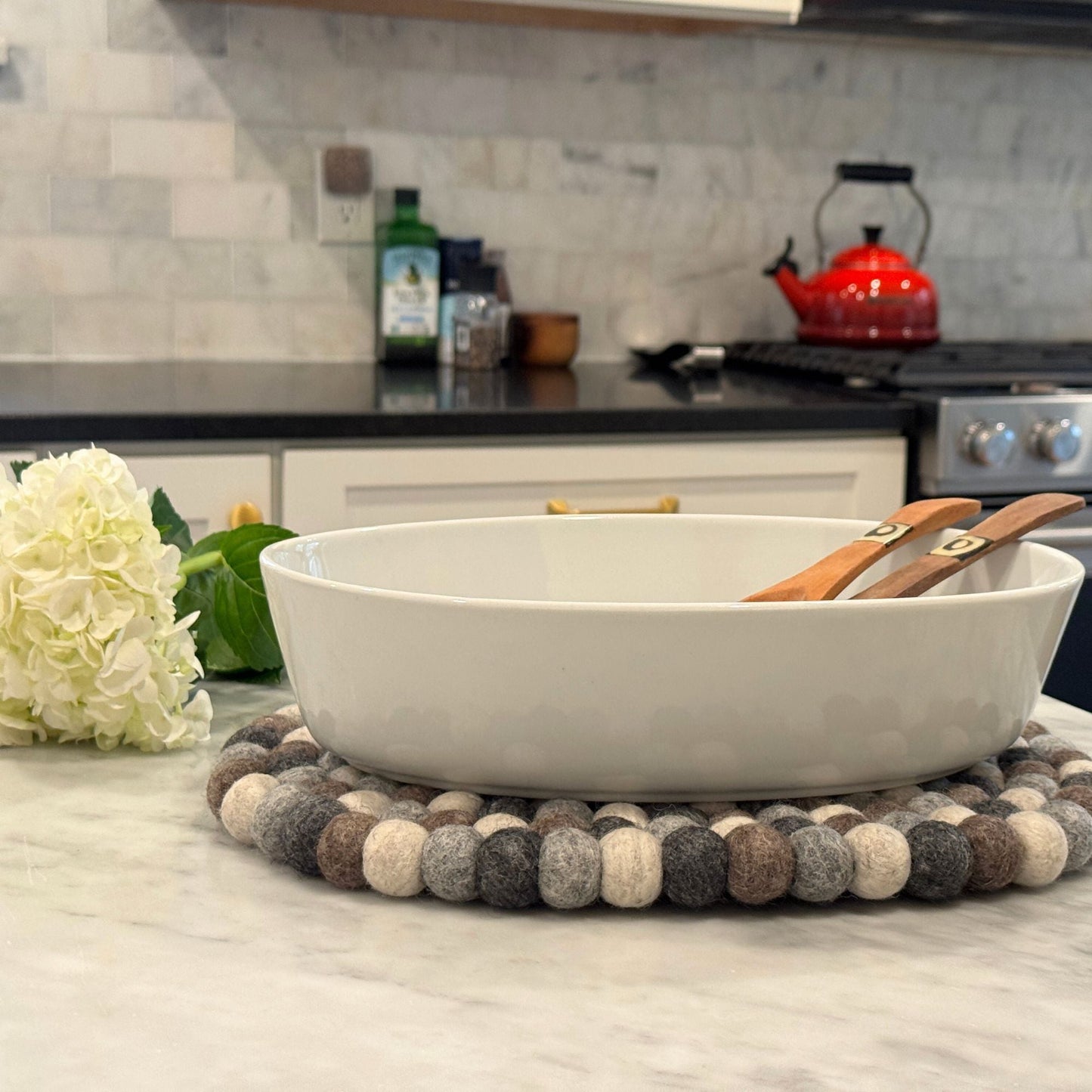 Felt Casserole Trivet, Pebble